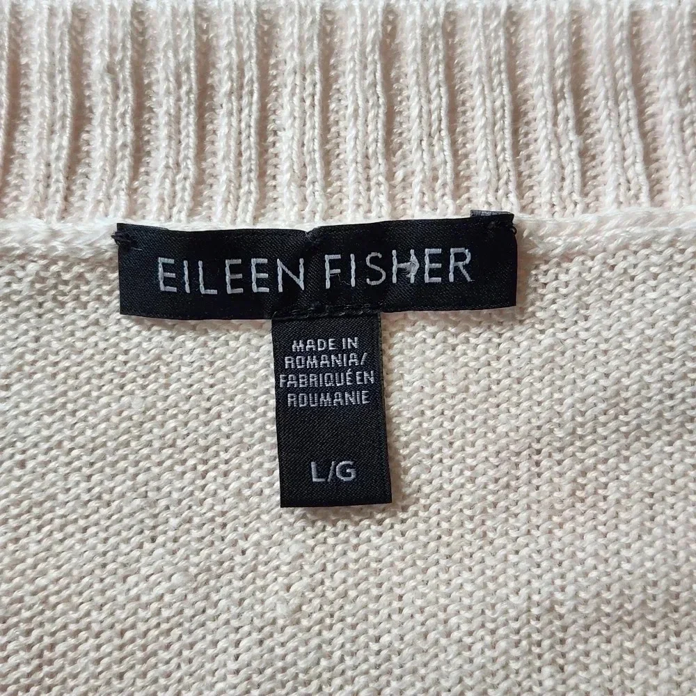 || EILEEN FISHER || pale pink, v-neck, sweater, classic, summer, light weight